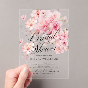 Invitaciones Acrílicas Cherry Blossom Delight Bridal Shower