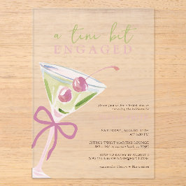 Invitaciones Acrílicas Chic Tini Bit Comprometida Despedida de Soltera Ma