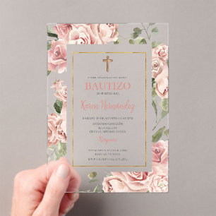 Invitaciones Acrílicas Chica del bautismo en España