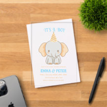 Chorreo de Bebé de Elefante Lindo Personalizado
