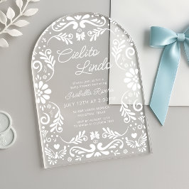 Invitaciones Acrílicas Cielito Lindo Mexico Cute Baby Shower