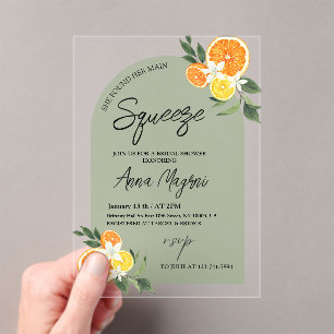 Invitaciones Acrílicas Citrus Encontró a su Mejor Prensa Fiesta de Desped