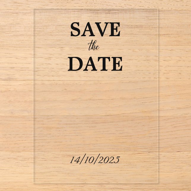 Invitaciones Acrílicas Claro (Anverso)
