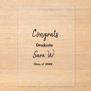 Invitaciones Acrílicas Clase de felicitaciones de add year name school co