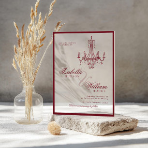 Invitaciones Acrílicas Clásica Boda Retro Atemporal de Dinero Antiguo Pro