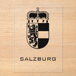 Invitaciones Acrílicas Coat of Arms of Salzburg Monochrome Fine Art