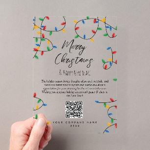 Invitaciones Acrílicas Código QR comercial de la empresa de luces de Navi