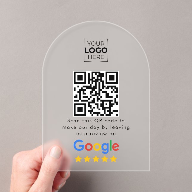 Invitaciones Acrílicas Código QR de reseñas de Google para negocios (Insitu (portátil))