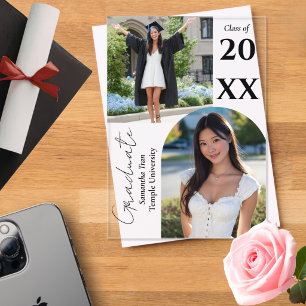 Invitaciones Acrílicas Colaje de Fotos del Arco de Graduación Fiesta Mode