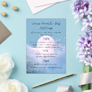 Invitaciones Acrílicas Colección de bodas atmosféricas Moonlight Shimmer