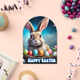 Invitaciones Acrílicas Conejo Cute Happy Easter 2025