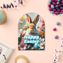 Invitaciones Acrílicas Conejo de Pascua moderno