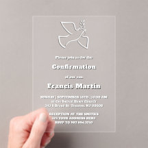 Confirmation Acrylic Invitations