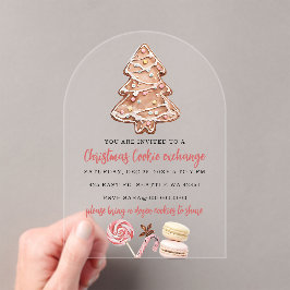 Invitaciones Acrílicas Cookie Exchange Christmas Party