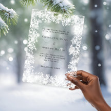 Copos de nieve boda invierno claro
