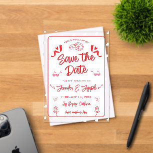 Invitaciones Acrílicas Corazones Feliz Día de San Valentín Patrón de Amor