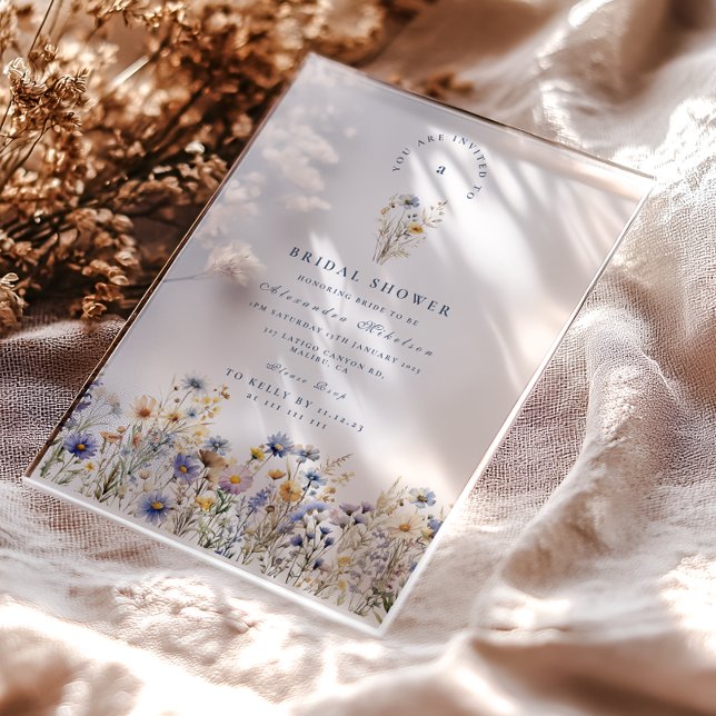 Invitaciones Acrílicas Cornflower Meadow Shower (Subido por el creador)