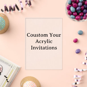 Invitaciones Acrílicas crea tu 5" x 7" personalizado