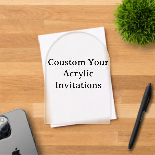 Invitaciones Acrílicas crea tu arco personalizado de 5" x 7"