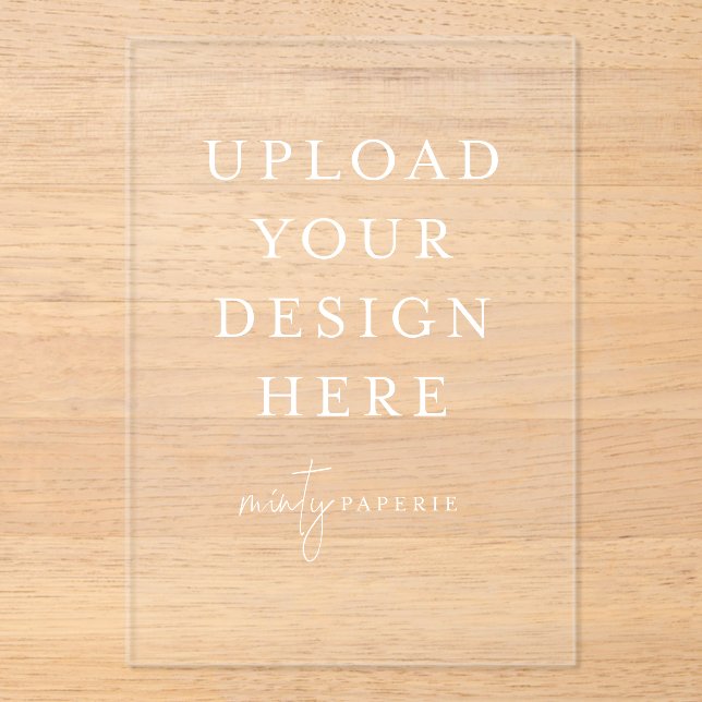 Invitaciones Acrílicas Crea tu propio, 5x7 (Anverso)