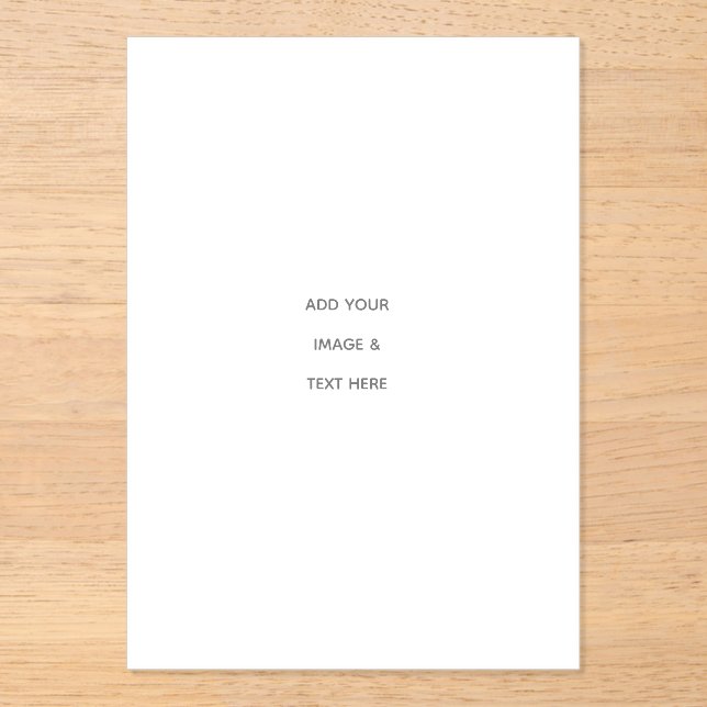 Invitaciones Acrílicas Crea tu propio blanco  (Anverso)