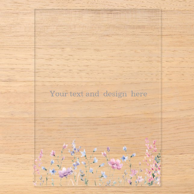 Invitaciones Acrílicas crea tu propio blanco personalizable  (Anverso)