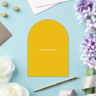 Invitaciones Acrílicas Crea tu propio diseño amarillo personalizado