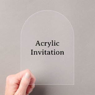 Invitaciones Acrílicas Crea tu propio estándar (15 mil) 5" x 7" transpare
