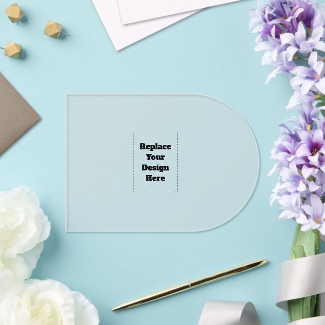 Invitaciones Acrílicas Create Your Own white  (Insitu (Boda))