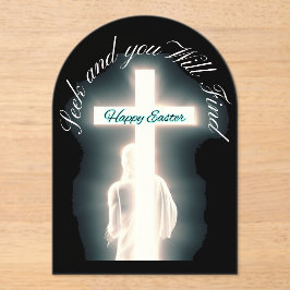 Invitaciones Acrílicas Cristo se levanta en Pascua