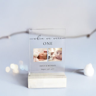 Invitaciones Acrílicas Cuando éramos Bodas de edad Número de tabla Rótulo