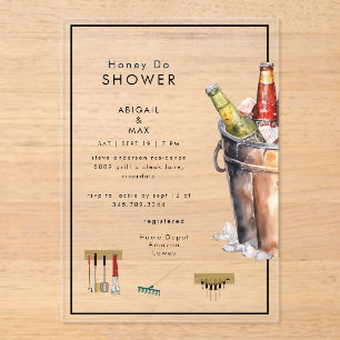 Invitaciones Acrílicas Cubeta de Cerveza Regalos de Bodas para Parejas