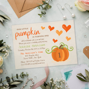 Invitaciones Acrílicas Cumpleaños 1 de Calabacita Linda