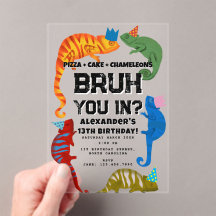 Cumpleaños de Bruh Boy Adolescentes Camaleones