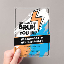 Cumpleaños de Bruh Boy Graffiti Naranja Azul Genia