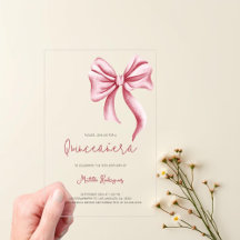 Cumpleaños de Quinceañera con Lazo Rosa Adorable