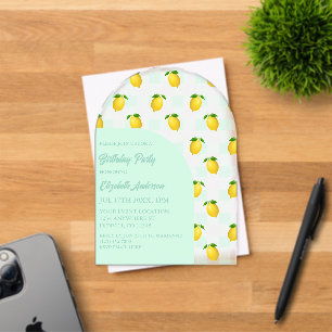 Invitaciones Acrílicas Cumpleaños de verano con limón cítrico