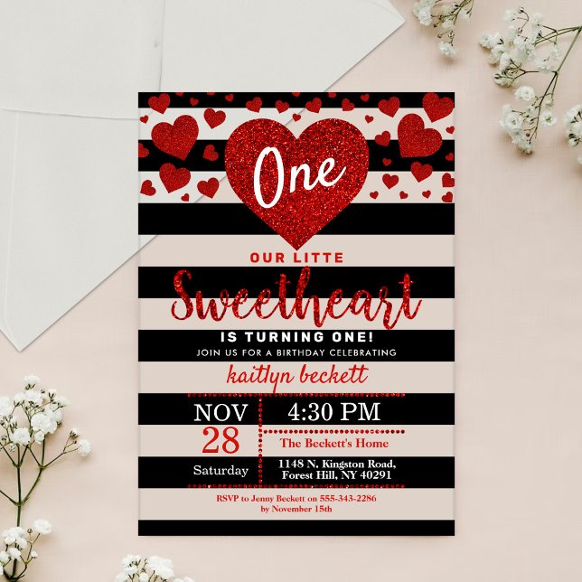 Invitaciones Acrílicas Cumpleaños del pequeño El día de San Valentín (Subido por el creador)