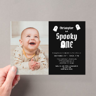 Invitaciones Acrílicas Cumpleaños del Spooky One 1