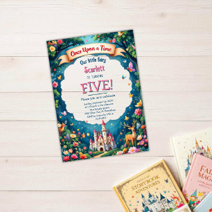 Invitaciones Acrílicas Cumpleaños infantil del castillo caprichoso del bo