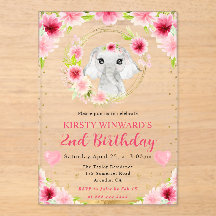 Cumpleaños infantil elefante de jungla lindo acuar