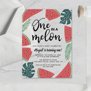 Invitaciones Acrílicas Cumpleaños Uno En Un Melón