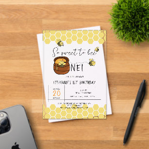 Invitaciones Acrílicas Cute Abejorro Tan Dulce Para Ser Uno Cumpleaños 1