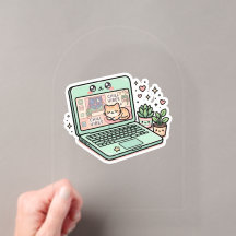 Cute Kawaii Chill Vibes Calcomanía para Portátil G