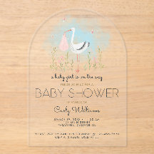 Cute Stork Baby Shower