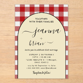 Invitaciones acrílicas de caligrafía moderna boda