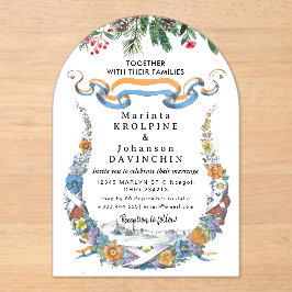 Invitaciones acrílicas de caligrafía moderna boda