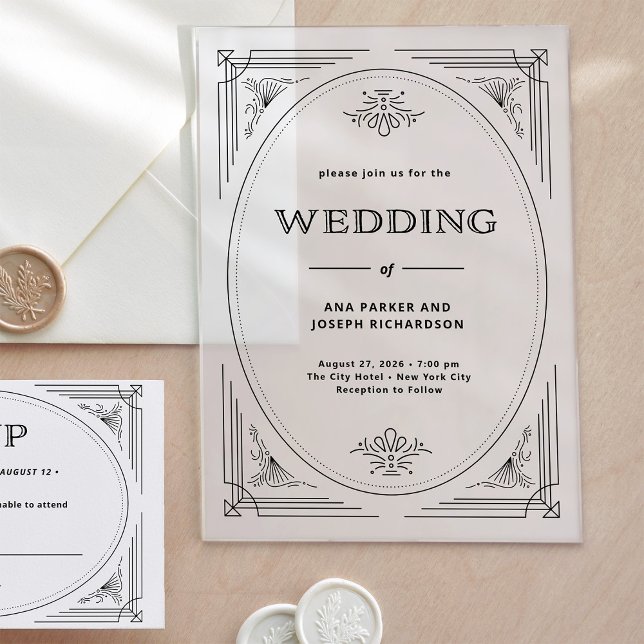 Invitaciones Acrílicas Deco moderno | Boda elegante (Subido por el creador)