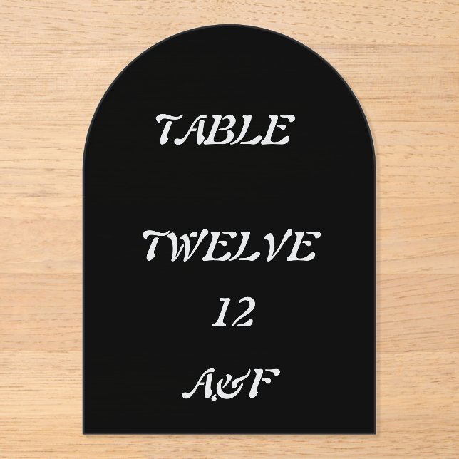 Invitaciones Acrílicas Decoración de tabla boda (Anverso)