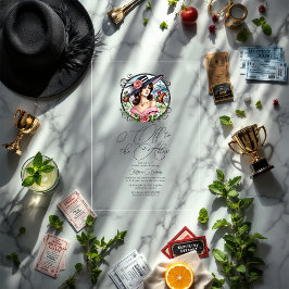 Invitaciones Acrílicas Derby-inspirada ducha de novia "fuera al Altar"